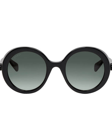 Gucci Black Round Frame Sunglases