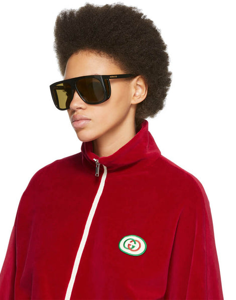 Gucci Black Thick Shield Sunglasses