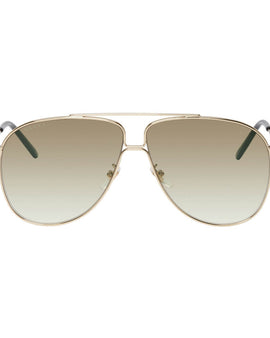Gucci Gold Ultra Light Aviator Sunglasses