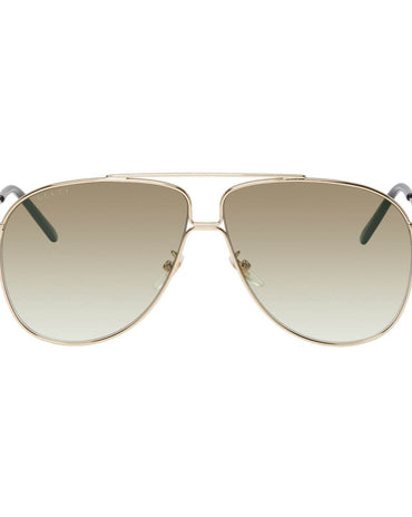Gucci Gold Ultra Light Aviator Sunglasses