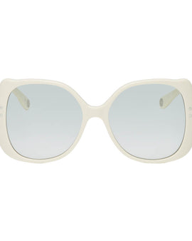 Gucci Off White Oversized Circular Sunglasses